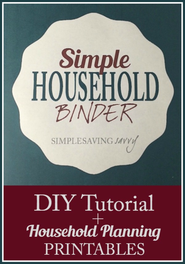Simple Household Binder plus Household Planning Printables