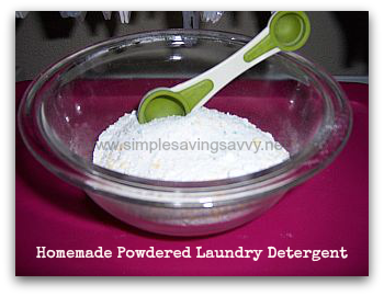 Homemade Powdered Laundry Detergent