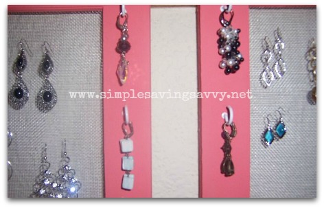 DIY Jewelry Organizer Cup Hook Earrings