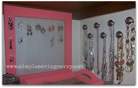 DIY Jewelry Organizer Necklaces