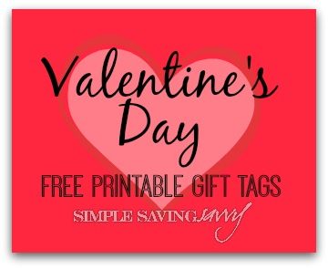 Valentine's Day Free Printable Gift Tags