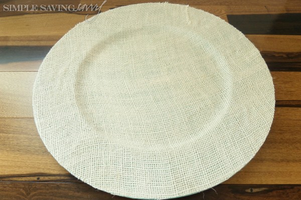 DIY Burlap Charger Plate