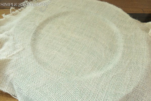 DIY Burlap Charger Plate