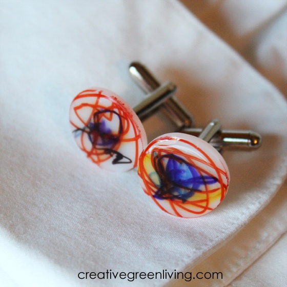 shrinky dinks cuff links father's day gift