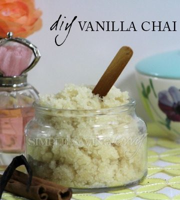 diy vanilla chai scrub with essential oils
