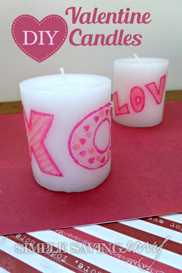 DIY Valentine Candles
