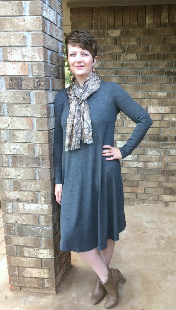 remi swing dress with scarf