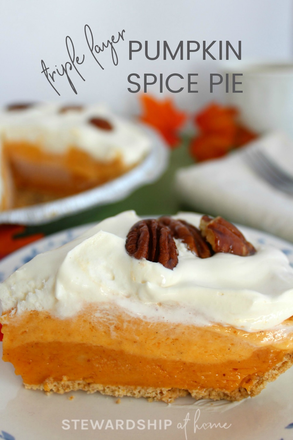 Triple Layer Pumpkin Spice Pie