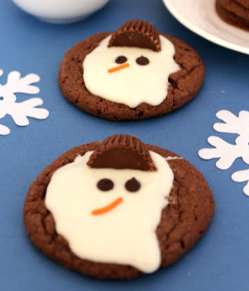 melted snowman cookies