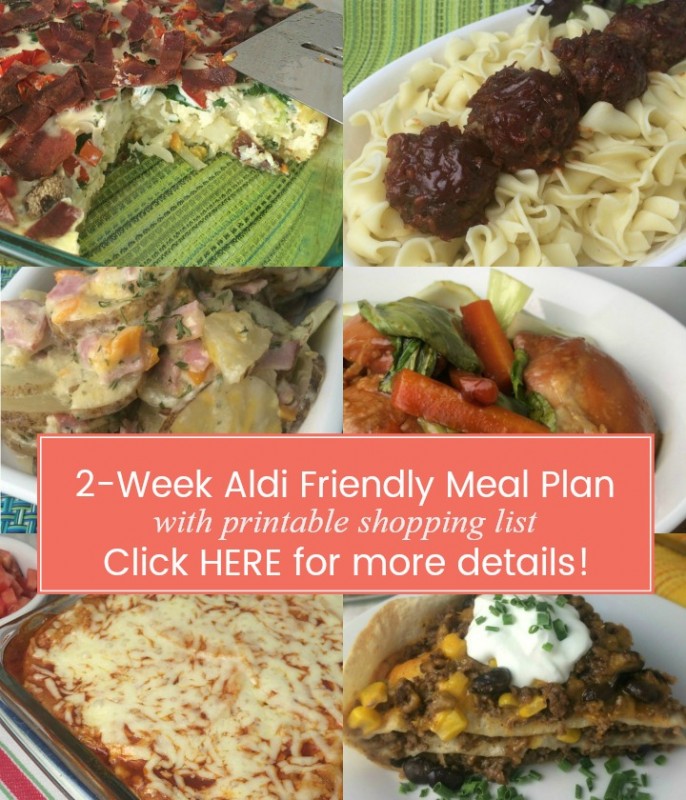 Download Your 2 Week Aldi Meal Plan | Stewardship at Home